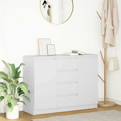 Credenza con Cassetti Bianco 100,5x35x76cm in Legno Multistrato - homemem39