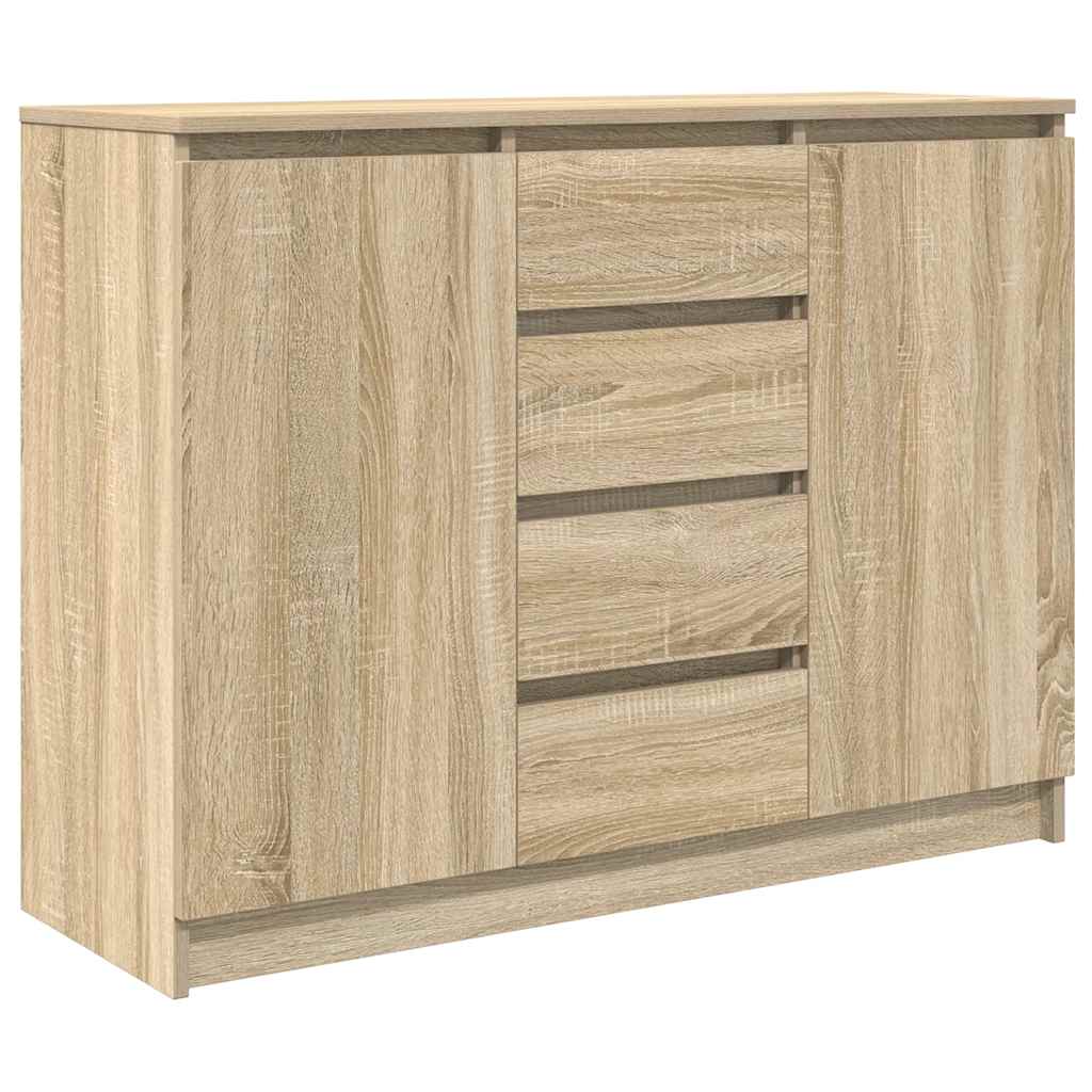 Credenza con Cassetti Rovere Sonoma 100,5x35x76cm in Truciolato - homemem39