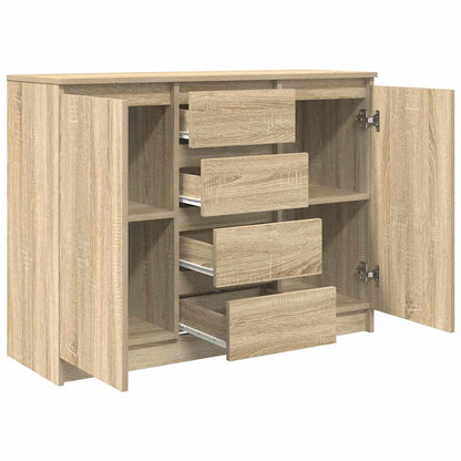 Credenza con Cassetti Rovere Sonoma 100,5x35x76cm in Truciolato - homemem39
