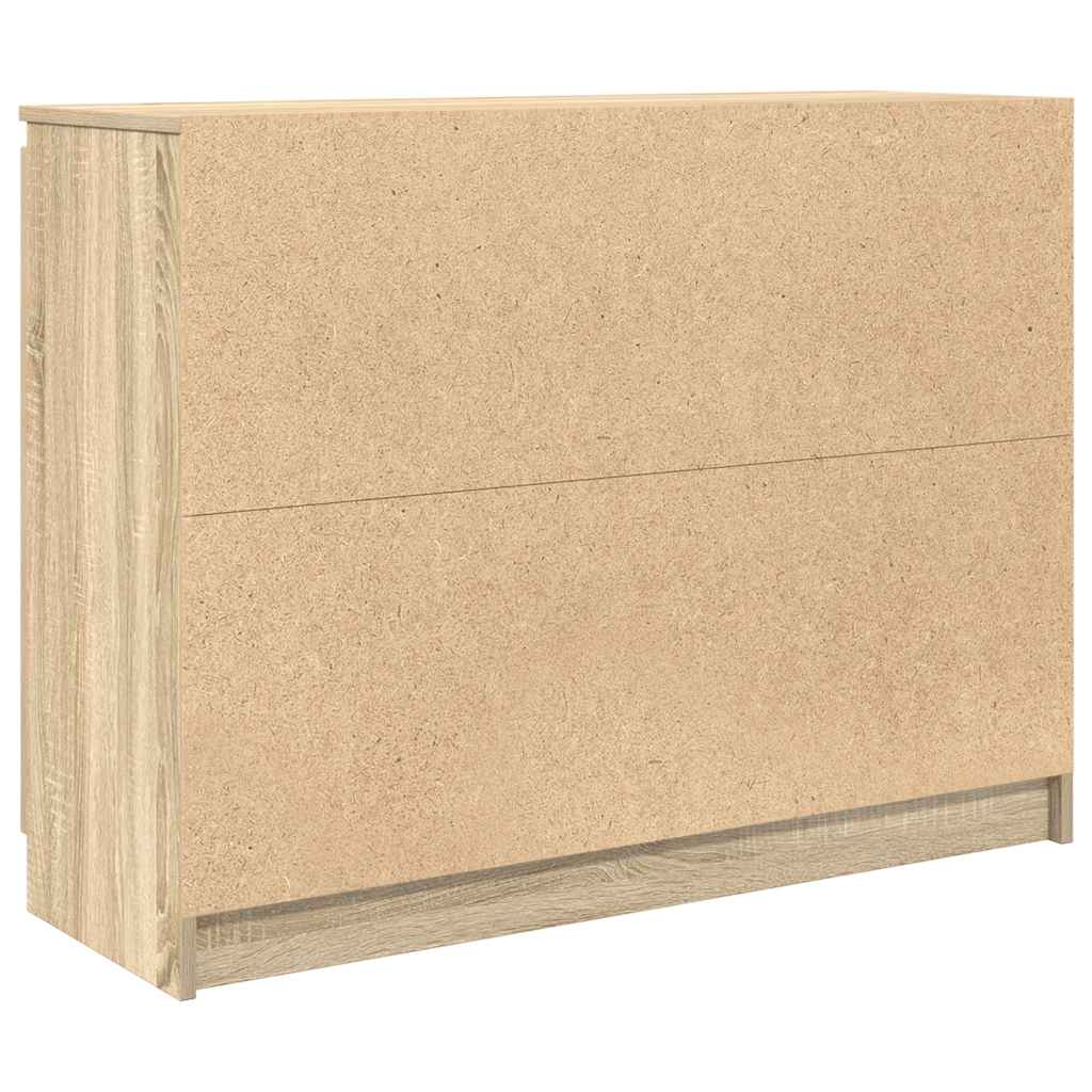 Credenza con Cassetti Rovere Sonoma 100,5x35x76cm in Truciolato - homemem39