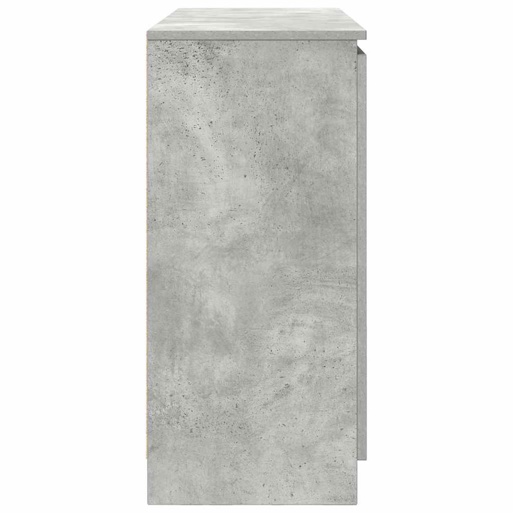 Credenza con Cassetti Grigio Cemento 100,5x35x76 cm Truciolato - homemem39