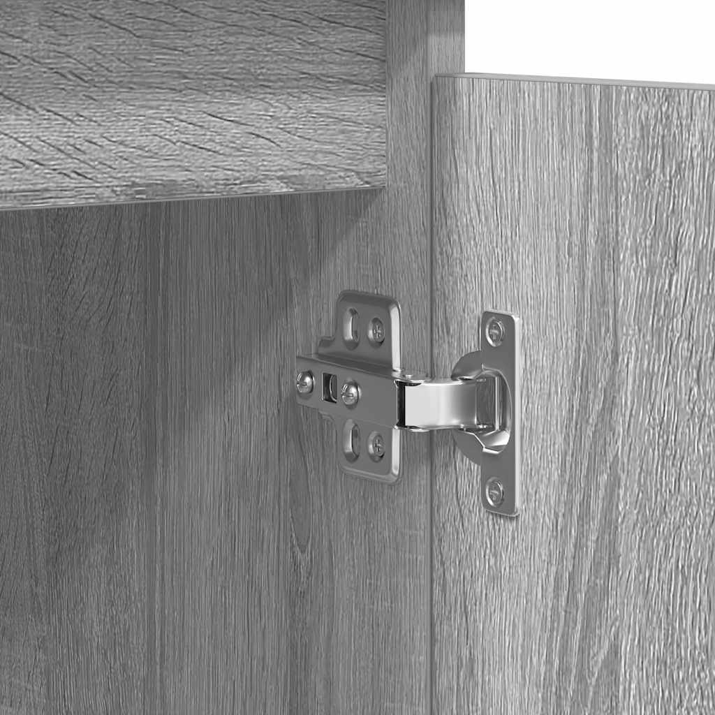 Credenza con Cassetti Grigio Sonoma 100,5x35x76cm in Truciolato - homemem39