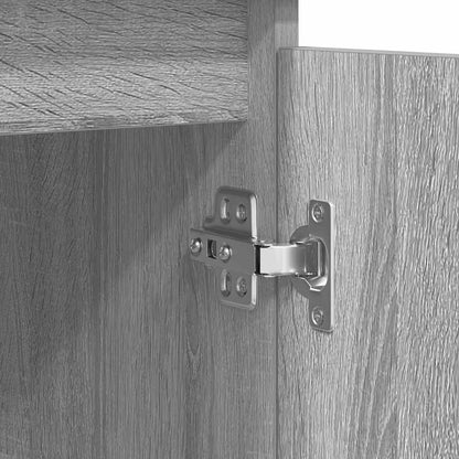 Credenza con Cassetti Grigio Sonoma 100,5x35x76cm in Truciolato - homemem39