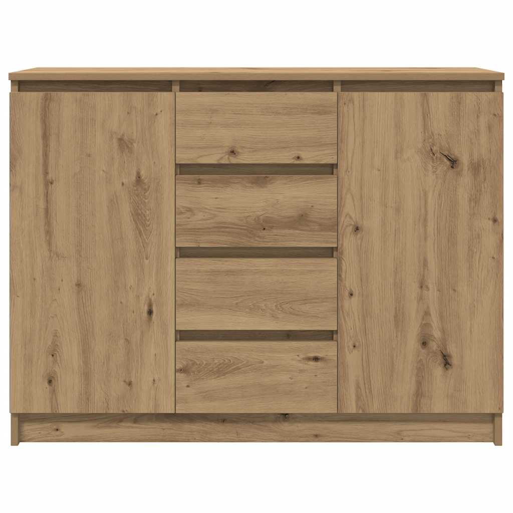 Credenza con Cassetti Rovere Artigianale 100,5x35x76 cm - homemem39
