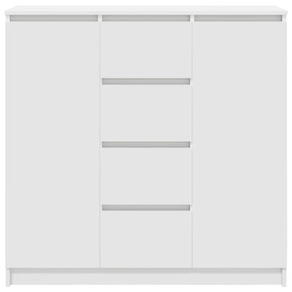 Credenza con Cassetti Bianco 100,5x35x98,5 cm Legno Multistrato - homemem39