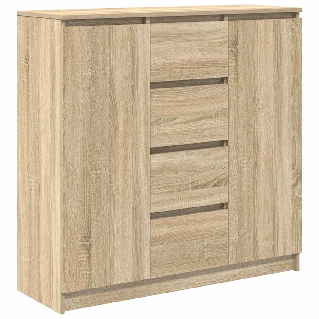 Credenza con Cassetti Rovere Sonoma 100,5x35x98,5 cm Truciolato - homemem39