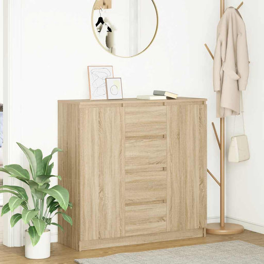 Credenza con Cassetti Rovere Sonoma 100,5x35x98,5 cm Truciolato - homemem39