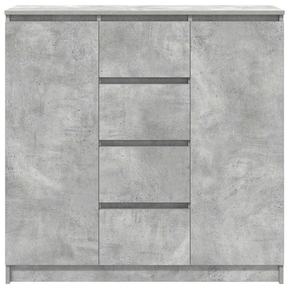 Credenza con Cassetti Grigio Cemento 100,5x35x98,5cm Truciolato - homemem39