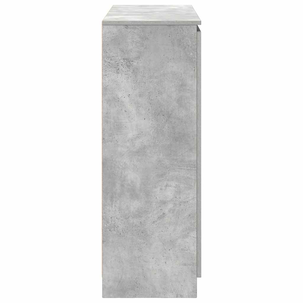 Credenza con Cassetti Grigio Cemento 100,5x35x98,5cm Truciolato - homemem39