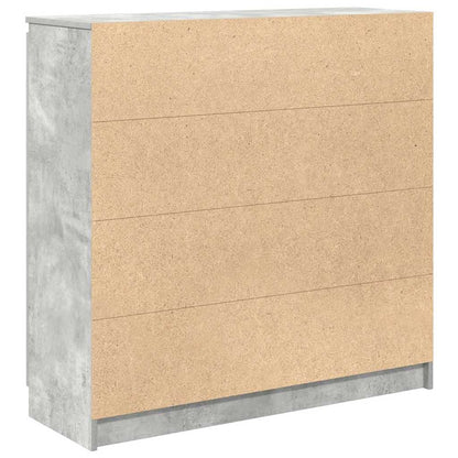 Credenza con Cassetti Grigio Cemento 100,5x35x98,5cm Truciolato - homemem39