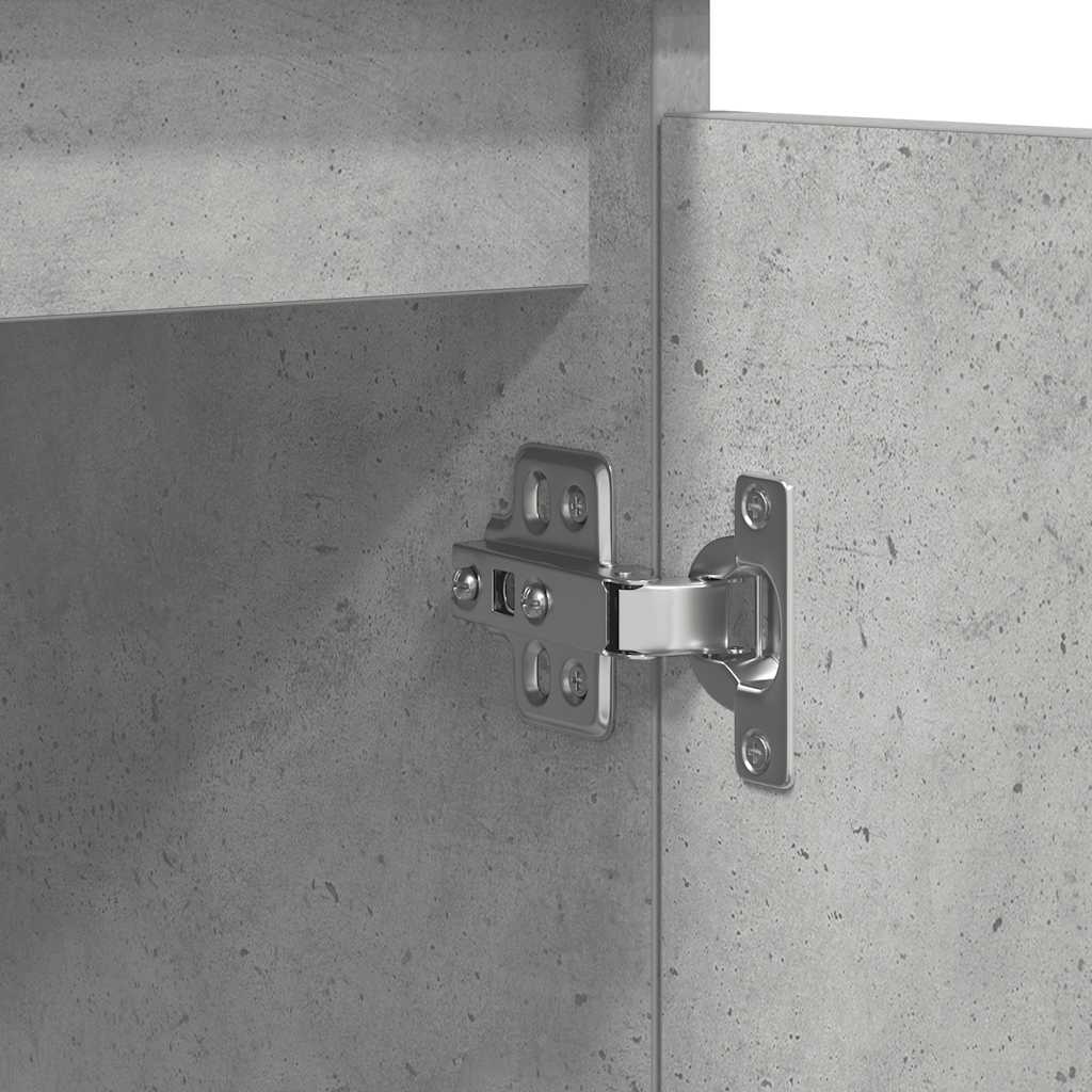 Credenza con Cassetti Grigio Cemento 100,5x35x98,5cm Truciolato - homemem39