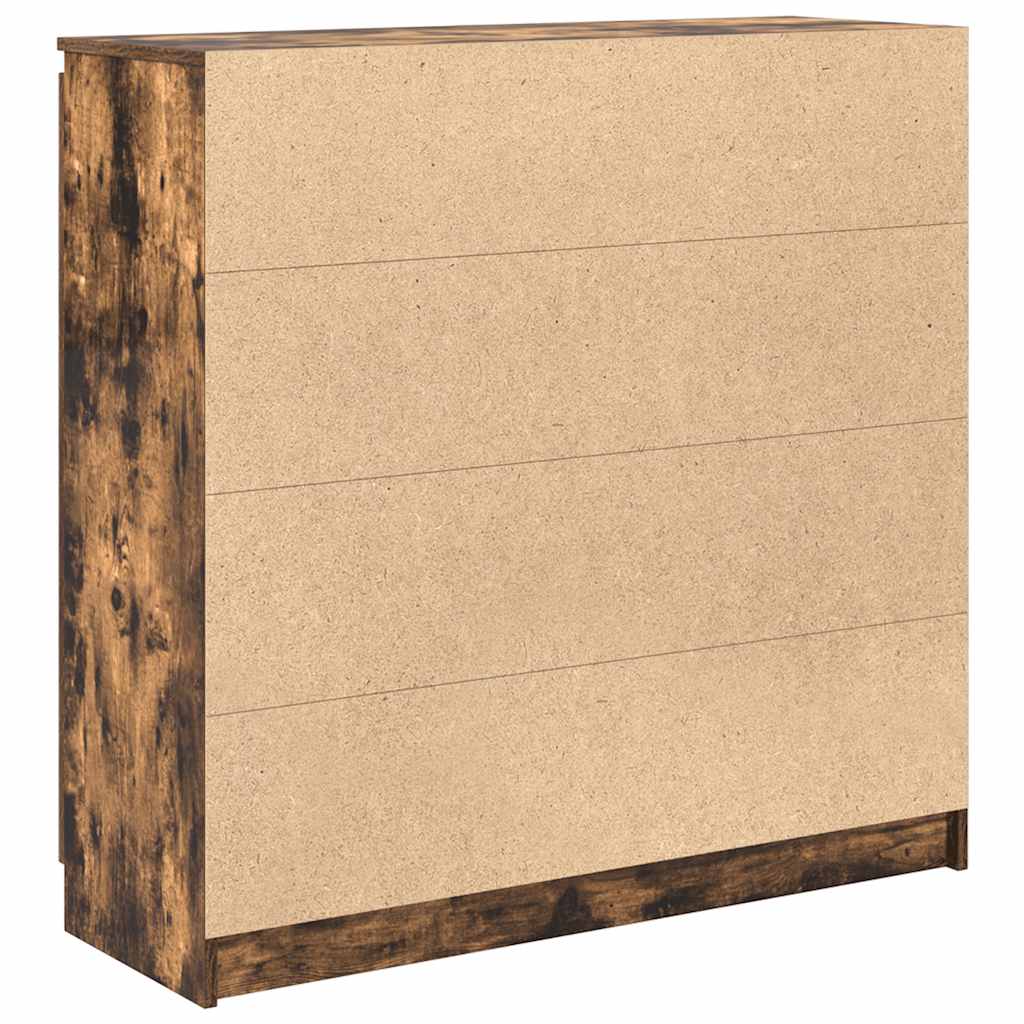 Credenza con Cassetti Rovere Fumo 100,5x35x98,5cm in Truciolato - homemem39