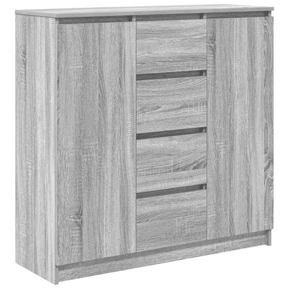 Credenza con Cassetti Grigio Sonoma 100,5x35x98,5 cm Truciolato