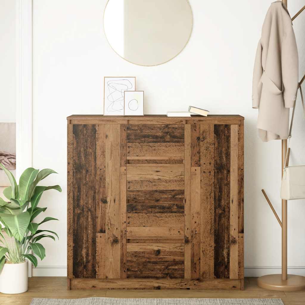 Credenza con Cassetti Legno Antico 100,5x35x98,5 cm Truciolato