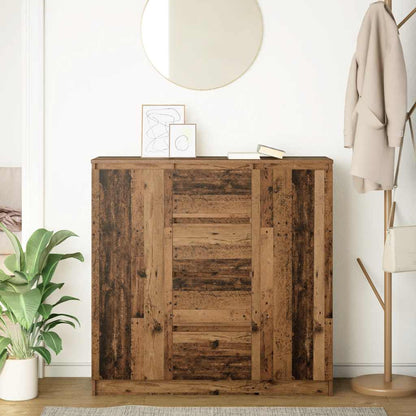 Credenza con Cassetti Legno Antico 100,5x35x98,5 cm Truciolato