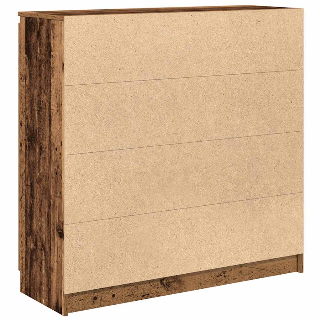 Credenza con Cassetti Legno Antico 100,5x35x98,5 cm Truciolato