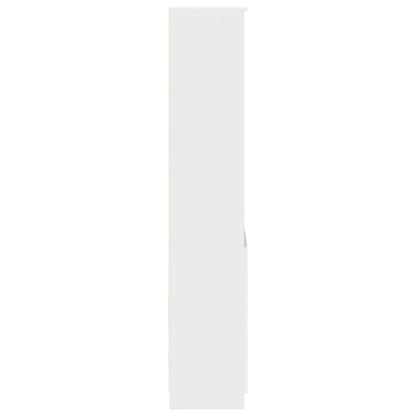 Credenza Bianca 50x35x180 cm in Legno Multistrato