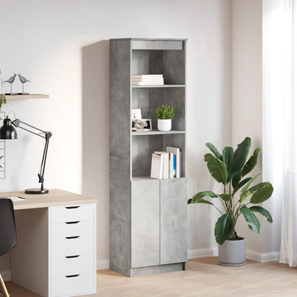 Credenza Grigio Cemento 50x35x180 cm in Legno Multistrato - homemem39