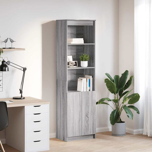 Credenza Grigio Sonoma 50x35x180 cm in Legno Multistrato - homemem39