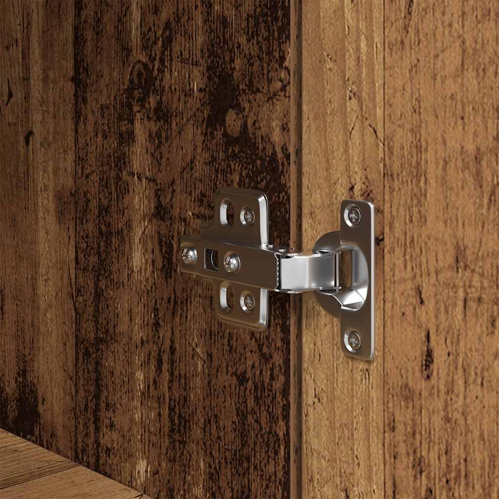 Credenza Legno Antico 50x35x180 cm in Legno Multistrato - homemem39