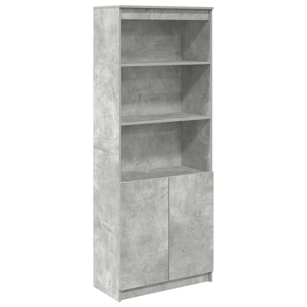 Credenza Grigio Cemento 70x35x180 cm in Legno Multistrato - homemem39