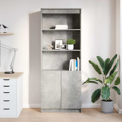 Credenza Grigio Cemento 70x35x180 cm in Legno Multistrato - homemem39