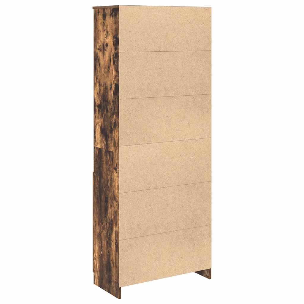 Credenza Rovere Fumo 70x35x180 cm in Legno Multistrato - homemem39