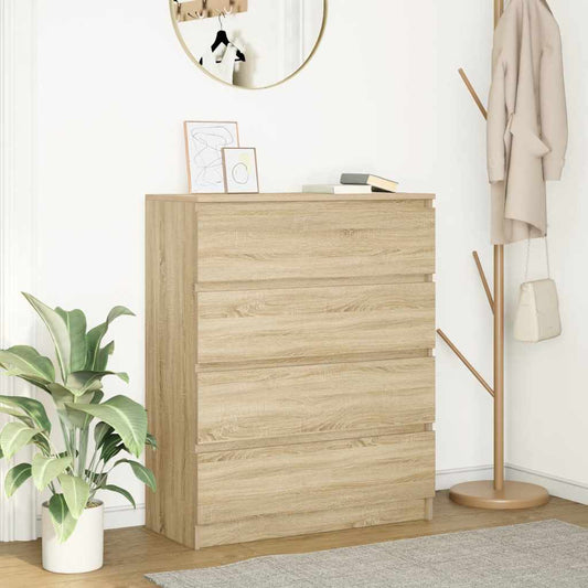 Credenza Rovere Sonoma 80x35x99 cm in Legno Multistrato | homemem39