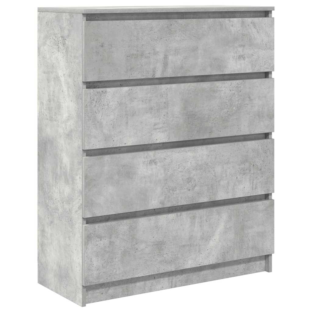 Credenza Grigio Cemento 80x35x99 cm in Legno Multistrato - homemem39