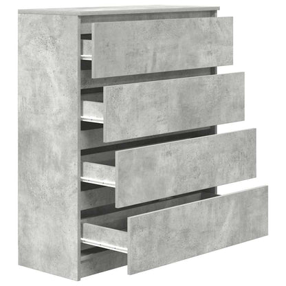 Credenza Grigio Cemento 80x35x99 cm in Legno Multistrato - homemem39