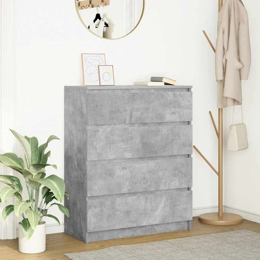 Credenza Grigio Cemento 80x35x99 cm in Legno Multistrato - homemem39