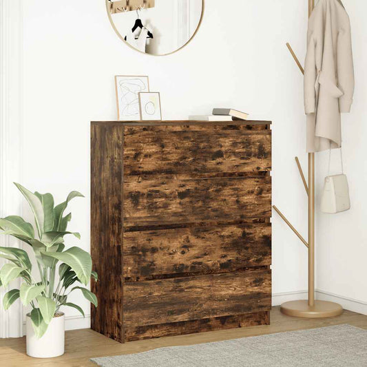 Credenza Rovere Fumo 80x35x99 cm in Legno Multistrato | homemem39