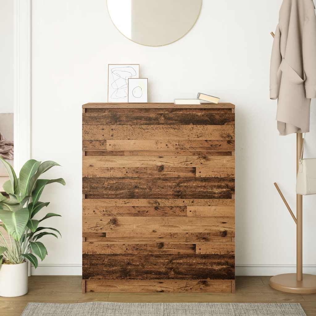 Credenza Legno Antico 80x35x99 cm in Legno Multistrato - homemem39