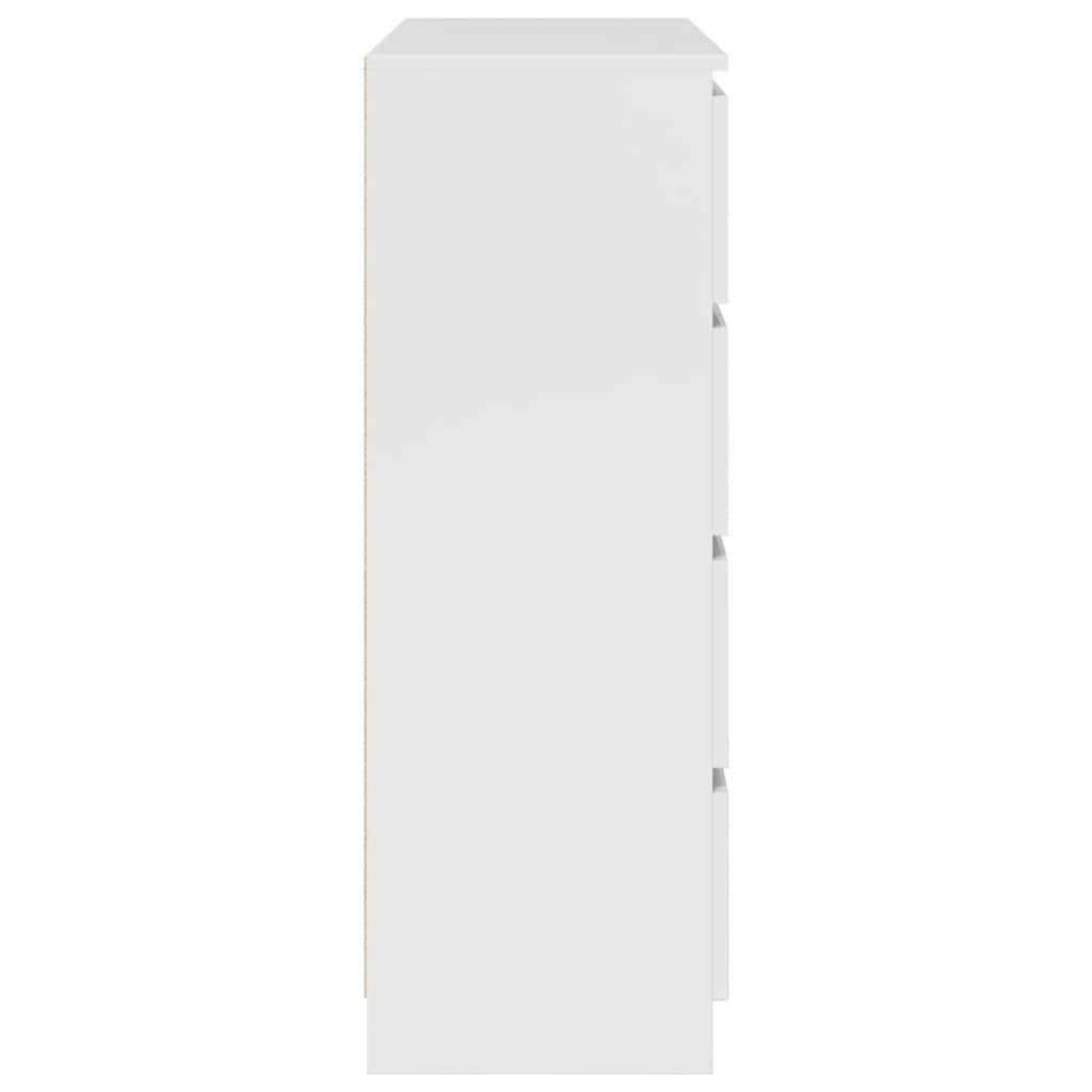 Credenza Bianca 100x35x99 cm in Legno Multistrato