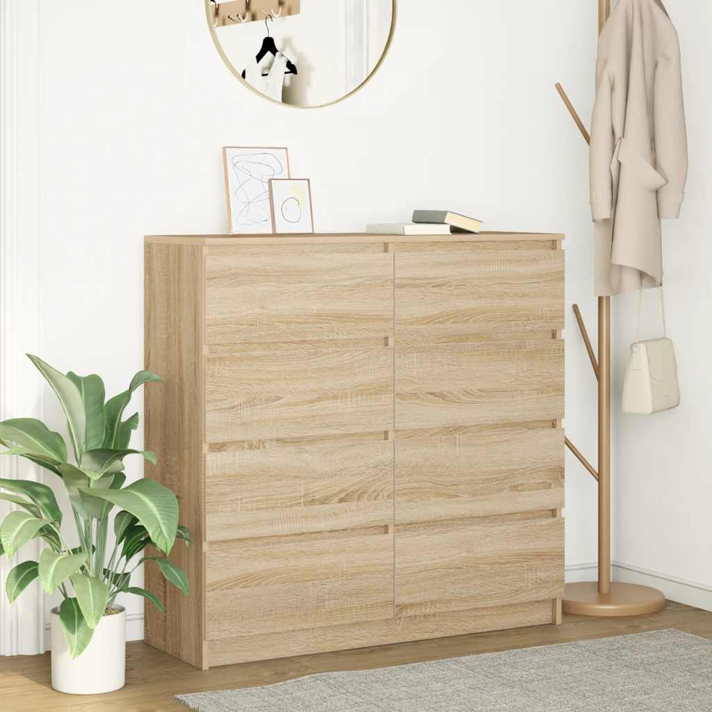 Credenza Rovere Sonoma 100x35x99 cm in Legno Multistrato