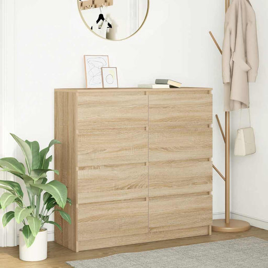 Credenza Rovere Sonoma 100x35x99 cm in Legno Multistrato
