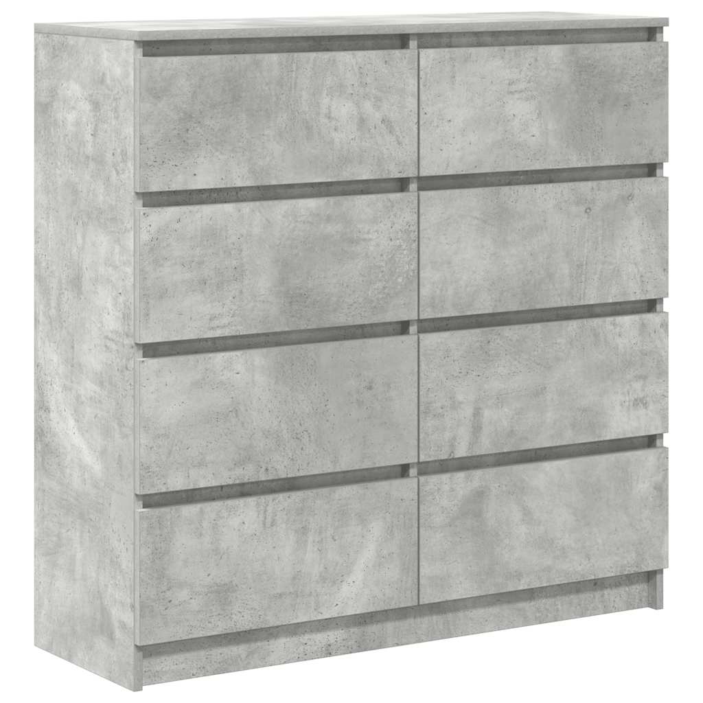 Credenza Grigio Cemento 100x35x99 cm in Legno Multistrato