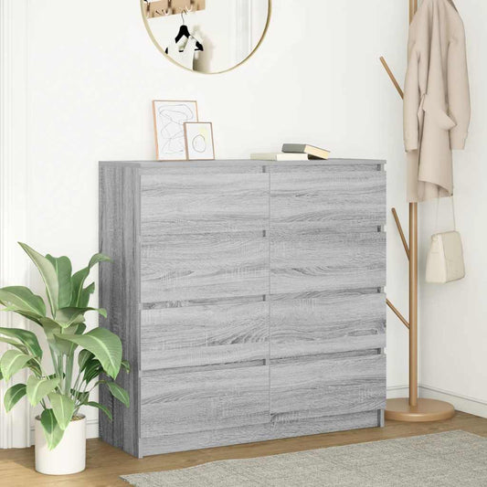 Credenza Grigio Sonoma 100x35x99 cm in Legno Multistrato - homemem39