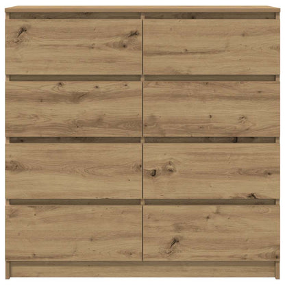Credenza Rovere Artigianale 100x35x99 cm in Legno Multistrato