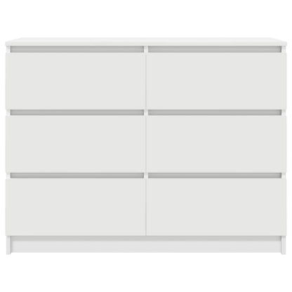 Credenza Bianca 100x35x76 cm in Legno Multistrato - homemem39