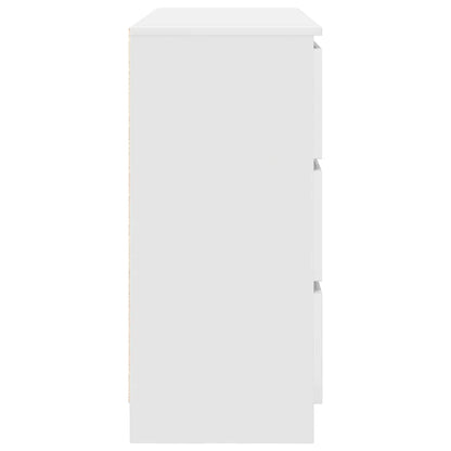 Credenza Bianca 100x35x76 cm in Legno Multistrato - homemem39