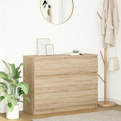 Credenza Rovere Sonoma 100x35x76 cm in Legno Multistrato - homemem39