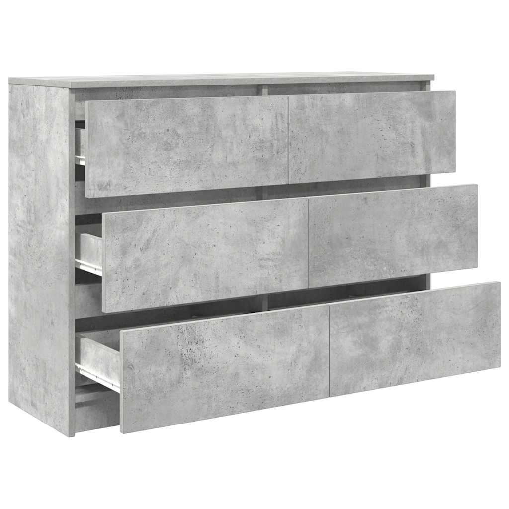 Credenza Grigio Cemento 100x35x76 cm in Legno Multistrato - homemem39