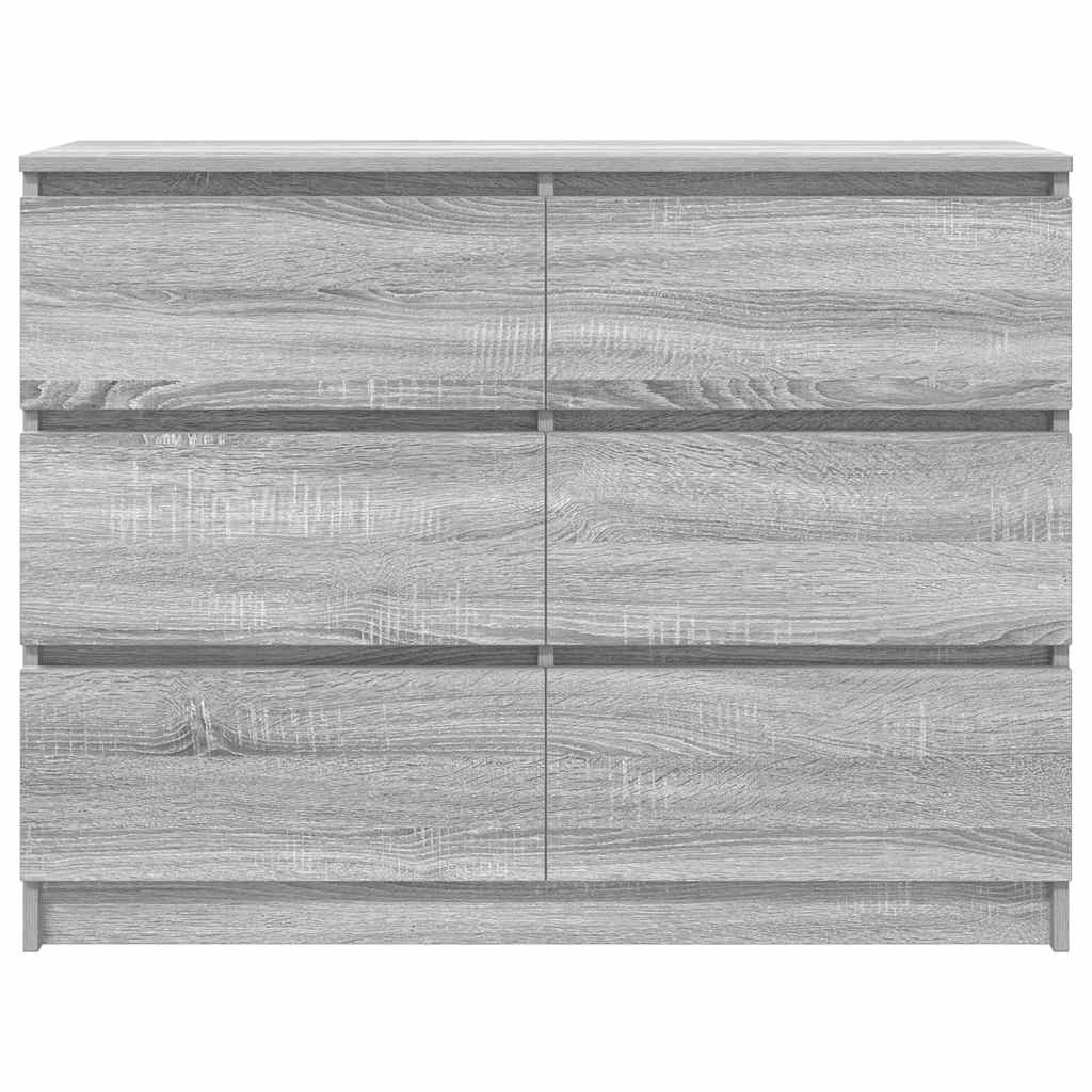 Credenza Grigio Sonoma 100x35x76 cm in Legno Multistrato - homemem39