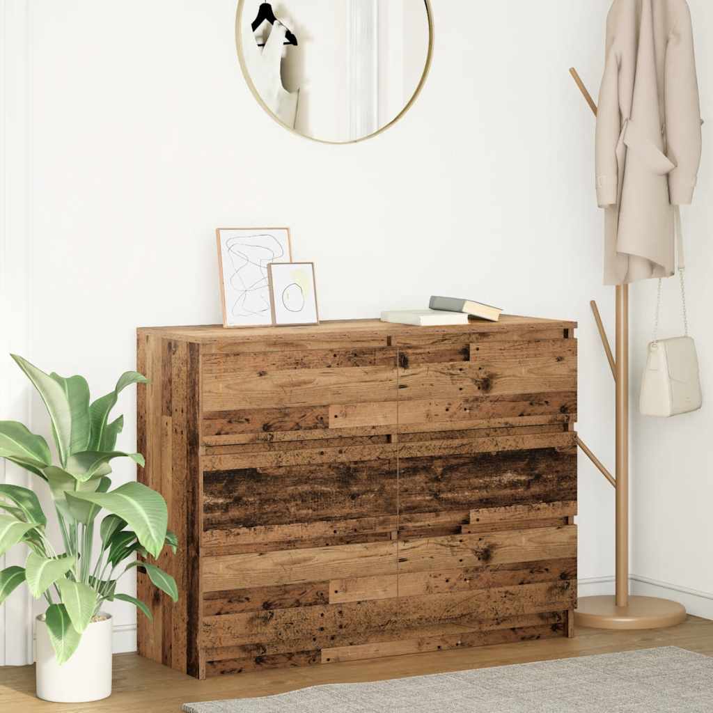 Credenza Legno Antico 100x35x76 cm in Legno Multistrato - homemem39