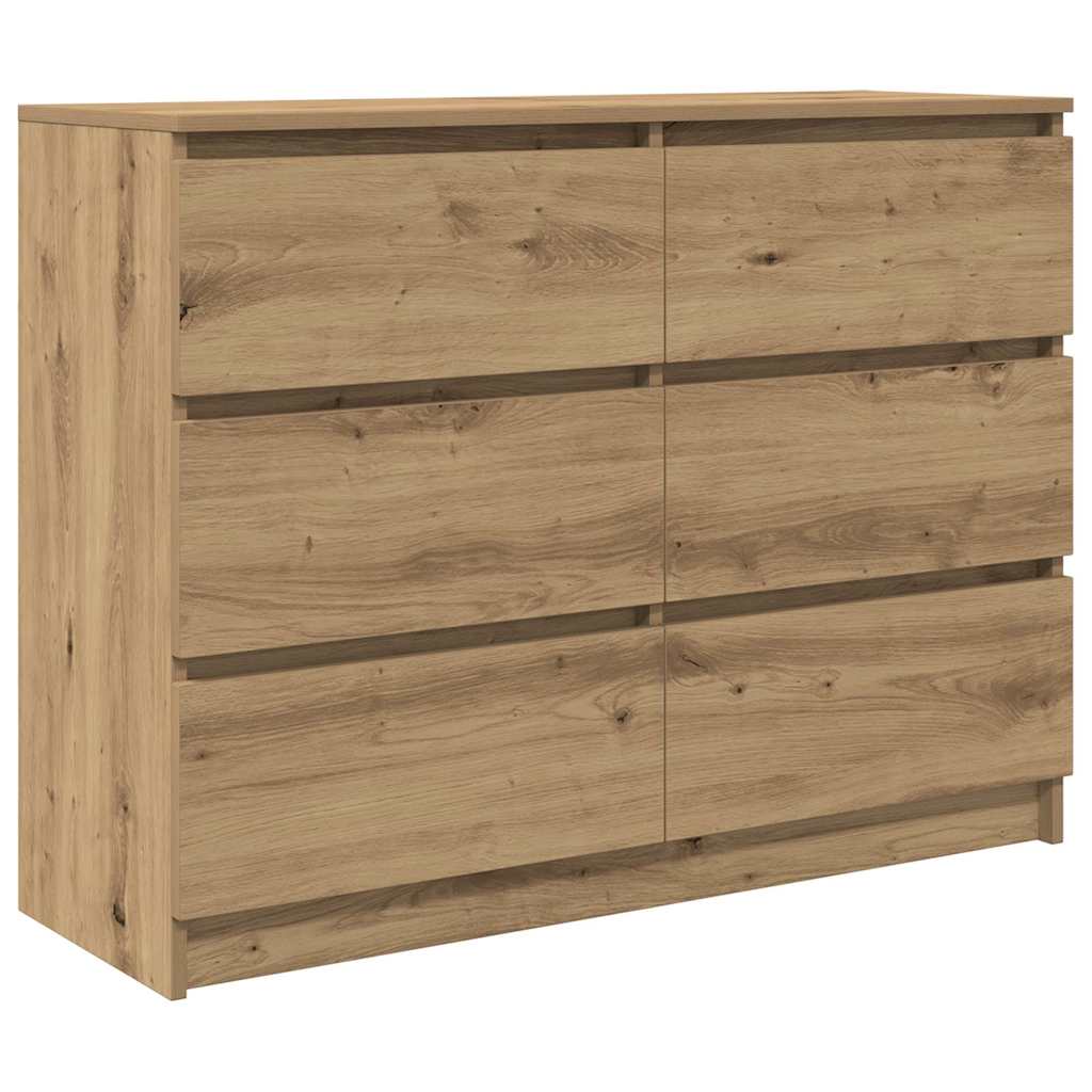 Credenza Rovere Artigianale 100x35x76 cm in Legno Multistrato - homemem39