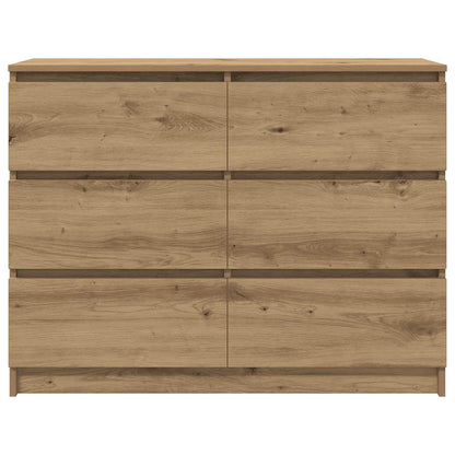 Credenza Rovere Artigianale 100x35x76 cm in Legno Multistrato - homemem39