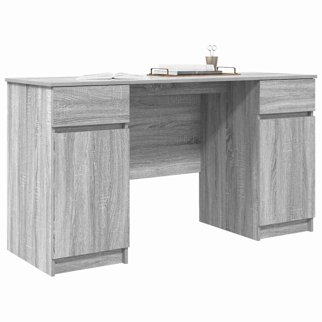Scrivania Grigio sonoma 140 x 49 x 76 cm Legno multistrato | homemem39