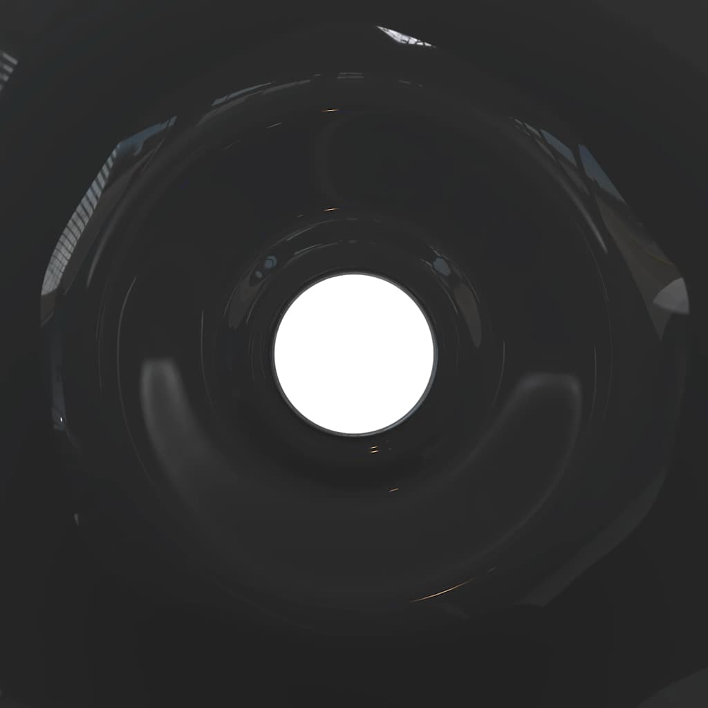 Lavandini 2 pz Nero Lucido Ø42x14 cm in Ceramica