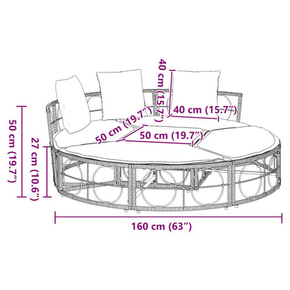 Lettino Prendisole Esterno senza Tetto in Polyrattan - homemem39